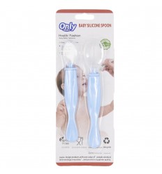 Set de dos cucharas para bebé- Azul