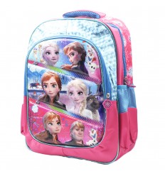 Maleta media para niña 3D Frozen- Azul rosa