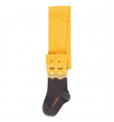 Media pantalon para bebé- Gris con amarillo