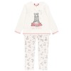 Pijama dos piezas para niña -Blanco osita