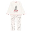 Pijama dos piezas para niña -Blanco osita