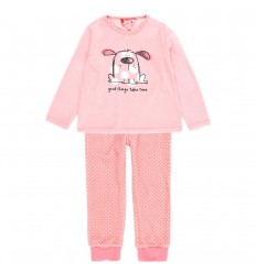Pijama dos piezas terciopelo para niña- Rosa