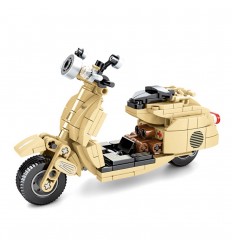 Moto armable lego Sembo block - Beige