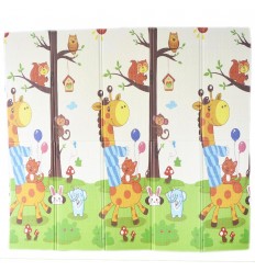 Tapete plegable para bebé doble faz- Animales