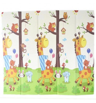 Tapete plegable para bebé doble faz- Animales