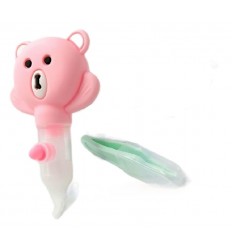 Aspirador nasal para bebé osito rosado