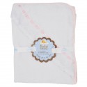 Toalla con capota cinta rosa