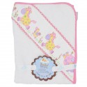 Toalla con capota rosa pato