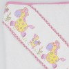 Toalla con capota de animales-fucsia