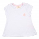 Camiseta manga corta básico cuello redondo niña – color blanco