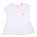 Camiseta manga corta básico cuello redondo niña – color blanco