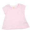 Camiseta manga corta básico cuello redondo niña – color rosa.