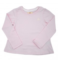 Camibuso manga larga cuello redondo básica – color rosa.