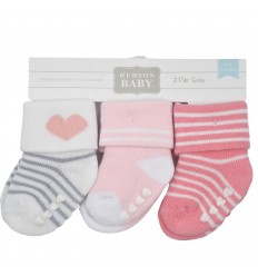Set de tres pares de medias niña – corazón.