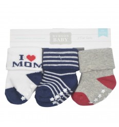 Set de tres pares de medias niño – I ♡ mom.