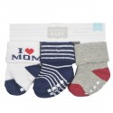 Set de tres pares de medias niño – I ♡ mom.