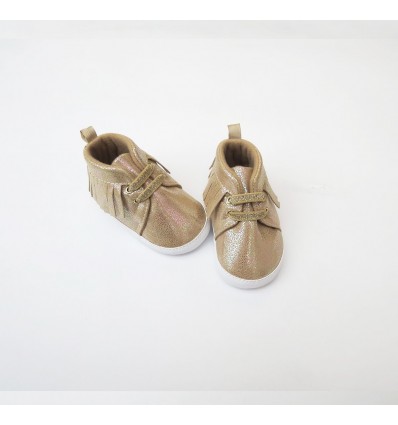 Zapato para bebé niña - Bota dorada escarchada