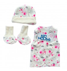Set de ropa UCI para bebé prematura- elefantes rosa