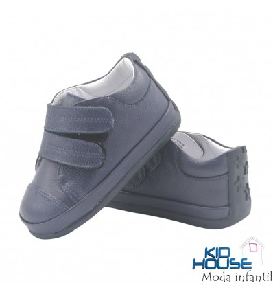 Tennis azul oscuro velcro no tuerce