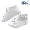 Zapato trabilla blanco moño para bebe no caminador