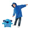 Peluche cambiable a saco, oso azul