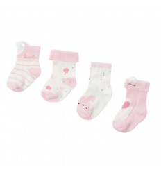 Medias x 4 unds rosado