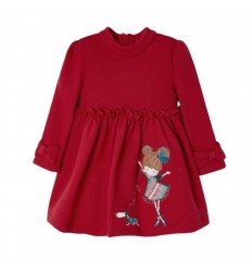 Vestido moño puntos rojo