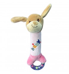 Sonajero perrita rosado