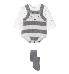 Conjunto overol color gris