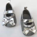 zapatos para bebe niña - gris escarchado