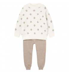 Conjunto Leggins en hilo color beige