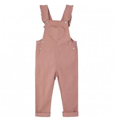 Overol en dril color rosa