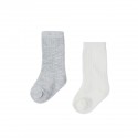 Set calcetines x2 unidades color gris y blanco