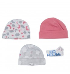Set x 3 gorros para bebe prematuro