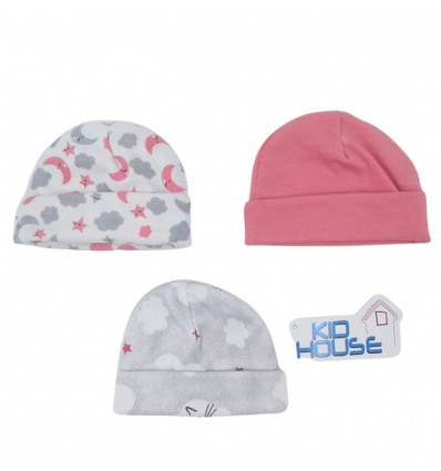 Set x 3 gorros para bebe prematuro