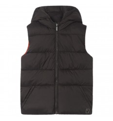 Chaleco doble faz color negro y naranja