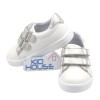 Tennis velcro moño color blanco x plata