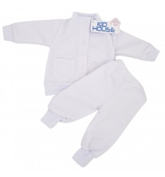 Sudadera unisexo blanca talla 0-3 meses