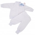 Sudadera unisexo blanca talla 0-3 meses