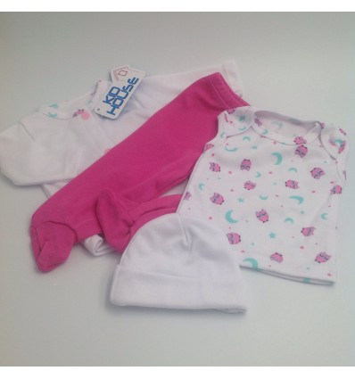 Conjunto para prematuro 4 piezas buho