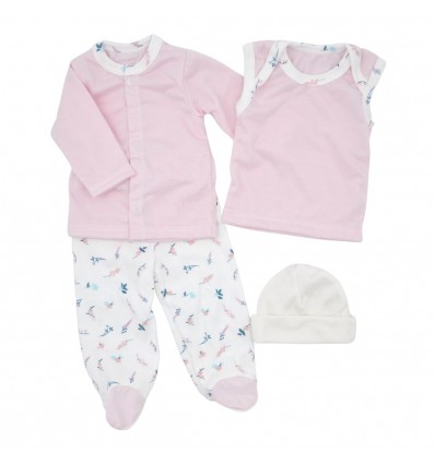Conjunto para bebé prematuro, floral