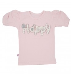 Camiseta rosada "HAPPY"