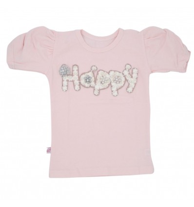 Camiseta rosada "HAPPY"