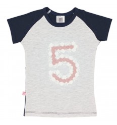 camiseta para niña "5"