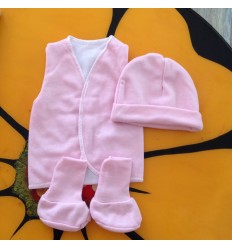 Set de ropa UCI para bebé prematura- Rosa