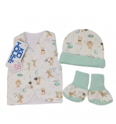 juego ropa uci para bebé prematuro, oso
