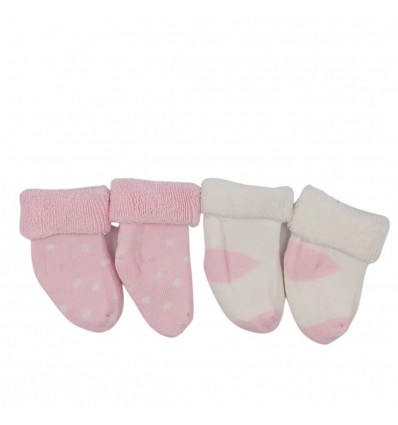 set medias para prematuro rosadas