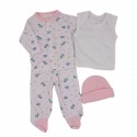 conjunto para bebe prematuro animales rosados