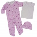 conjunto para prematuro estrellas lila