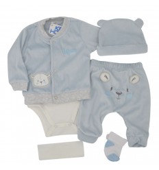 Primer muda para niño 6 piezas material velvetín